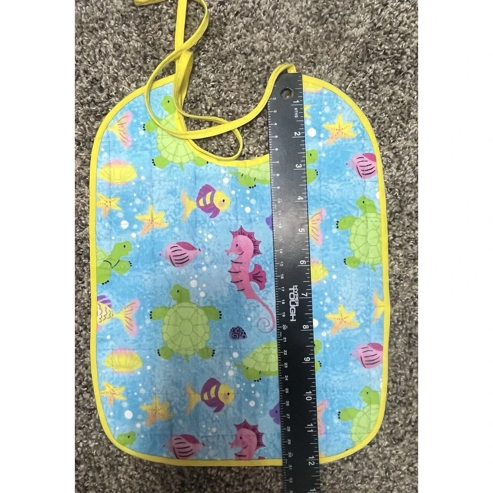 Lot Of 6 Quilted Handmade Bibs Girly Theme Large Size‎ 12